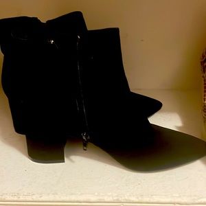 Microfiber, booties, pointy toe